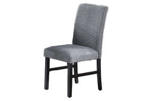 English Elm Modern Round 5pc Dining Set with Curved Legs and Lower Shelf — Seats Four, Stylish Durable Design Black,Fog,White 20 L x 40 W x 14 H B011S01726