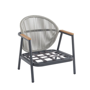 English Elm Christopher Knight Home® - Orla Outdoor Patio Rope Club Chair - Gray Frame & Cushion For Stylish Comfort And Durability N775P224519G