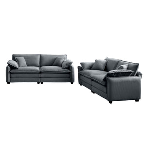 English Elm Modern Two-Piece Corduroy Sofa Set - Stylish 2-Seater Design For Living Room & Bedroom Comfort W714S00752