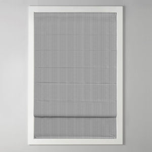English Elm Basketweave Room Darkening Cordless Roman Shade with Thermal Foam Backing for Energy Efficient Privacy Grey 11.42 L x 4.4 W x 7.48 H B035129702