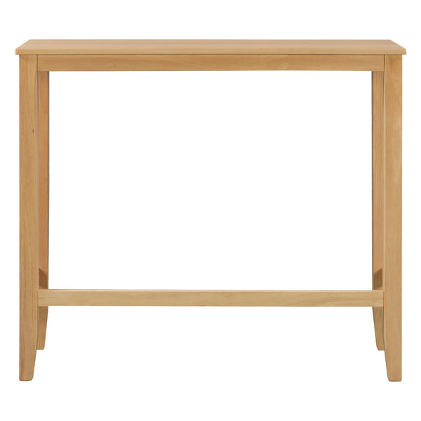 English Elm TOPMAX Farmhouse 48" Rectangular Wood Bar Height Dining Set with 2 Cushioned Stools, Space-Saving Design Natural+Beige N717P334716N