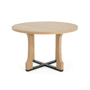 English Elm Christopher Knight Home® - 48" Round Dining Table In Natural Ash - Compact Farmhouse Design For Cozy Spaces & Easy Assembly N771P240936A
