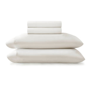 English Elm 4-piece Cal King Stretch Jersey Sheet Set Moisture Wicking Cooling Nylon Spandex Blend White B035P437415
