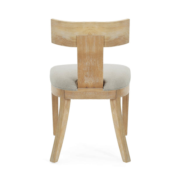 English Elm Christopher Knight Home® - DINING Fabric Upholstered Side Chairs Set of 2 with Curved Slat-Back, Rubberwood Frame, Plush Comfort Linen 74605.00PEBLN