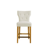 Madison Park Avila Transitional Tufted Back Counter Stool FPF20-0531 Cream