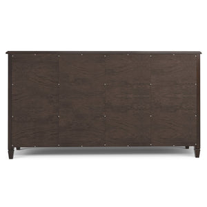 English Elm Connaught Solid Wood Sideboard with Raised Panel Doors and Bronze Hardware for Dining B136P436050