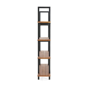 English Elm Christopher Knight Home® - BOOKCASE Industrial Antique Black Metal & Firwood Etagere Bookshelf with X-Frame Iron Support, 79.25"L N771P239470G
