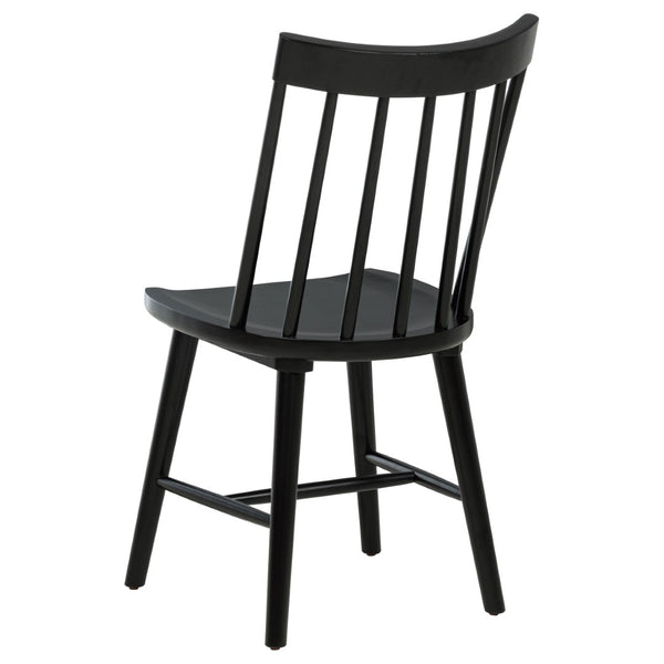 English Elm Carlos Windsor Spindle Back Rubberwood Dining Chairs Ergonomic Set of Two Black B062P447840