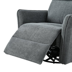 English Elm 270° 270° Power Swivel Recliner Chair with USB Ports, 30° Rocking, 95–150° Recline for Small Spaces Dark Gray W1028S00050