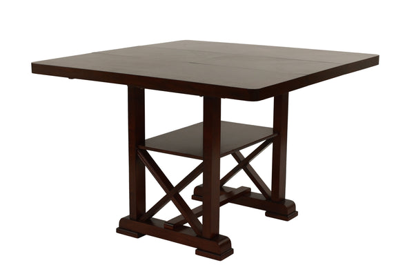 English Elm Classic 60" Dining Table with 18" Butterfly Leaf — Elegant Veneer Finish, Sturdy Rubberwood Base, 30"H Cherry 56 L x 56 W x 7 H B011S01791