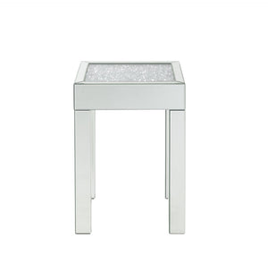 English Elm Noralie Glam End Table with Mirrored Panels and Faceted Acrylic Diamond Accents B2726P453243