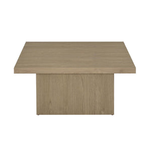 English Elm 2-piece Square Coffee and End Table Set Engineered Wood Grain Laminate Living Room Brown B016S00067