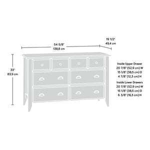 English Elm Dresser, Contemporary Black Storage Solution With Smooth-Gliding Drawers For Any Room Space B356P402811