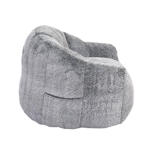 English Elm Bean Bag Chair – Cozy Faux-Fur Sofa With Armrests, High-Density Foam, Stylish For Living Room & More W2200P313806