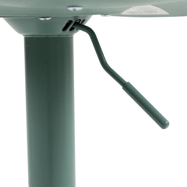 English Elm Bar Stools Set of 2 Adjustable Swivel Pu Leather Kitchen Island Seating with Back Mint Green W676P358684
