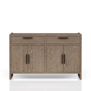 English Elm Server Cocoa-Stained Solid Wood Buffet with Soft-Close Drawers & Hinges, Versatile Transitional Design B2699P373665