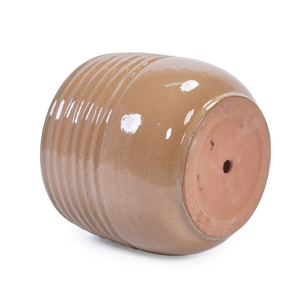 English Elm Set Of 3 Antique Bronze Ceramic Flowerpots - Elegant Modern Planters For Indoor & Outdoor Styling W3273P321466-GIGA