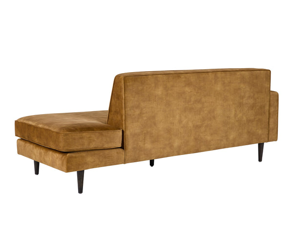 Sunpan Palmyra Sofa - Elegant Mid-Century Design with Spacious Comfort and Dark Brown Rubberwood Legs Nono Tapenade Gold