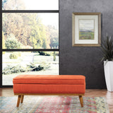 OSP Home Furnishings Katheryn Storage Bench Tangerine Fabric