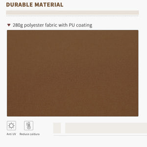 English Elm Outsunny 13' X 8' Manual Crank Retractable Awning - Durable Uv & Water-Resistant Shade For Patios W2225P174248-GIGA