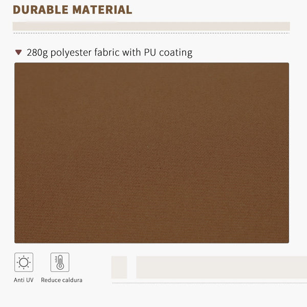 English Elm Outsunny 13' X 8' Manual Crank Retractable Awning - Durable Uv & Water-Resistant Shade For Patios W2225P174248-GIGA