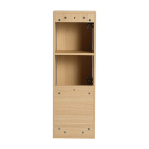 English Elm 12 Inch Oak Wall Mounted Bathroom Cabinet Soft Close Door Engineered Wood Storage W1972P457938