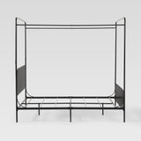 Industrial Bent Metal Queen Canopy Bed Black METB5CBL2 Walker Edison