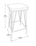 OSP Home Furnishings Mayson 26" Counter Stool Charcoal