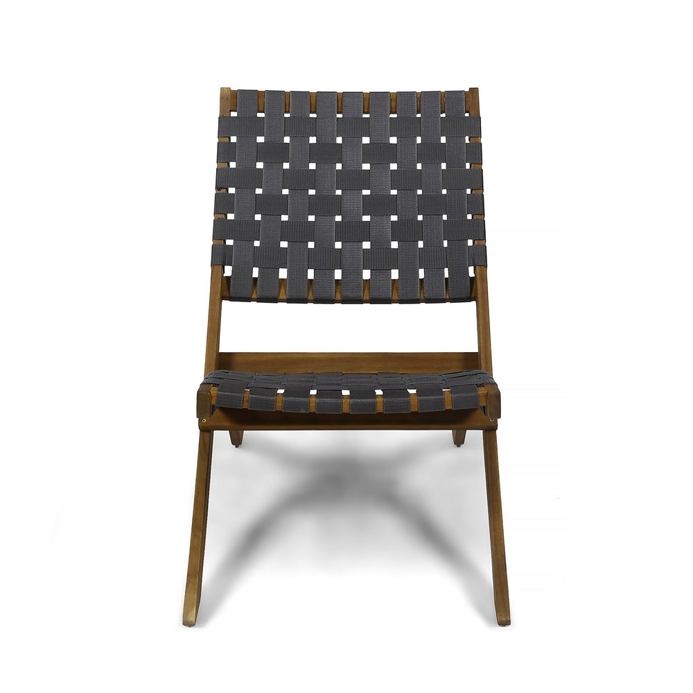 English Elm Christopher Knight Home® - HUNTSVILLE Acacia Foldable Chair Set of 2 — Water‑Resistant Woven Accents, Portable, No Assembly Needed 63739.00GRY
