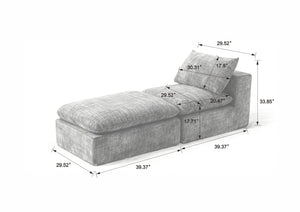 English Elm Modern Chenille Cloud Sofa - Configurable Comfort For Stylish Living Rooms And Offices, Black Elegance W3396P388635