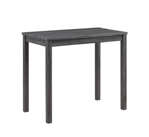 English Elm Lusso Tufted Linen Stool Pub Set Compact Counter Height Table for Kitchen Nooks Gray B2749P413174