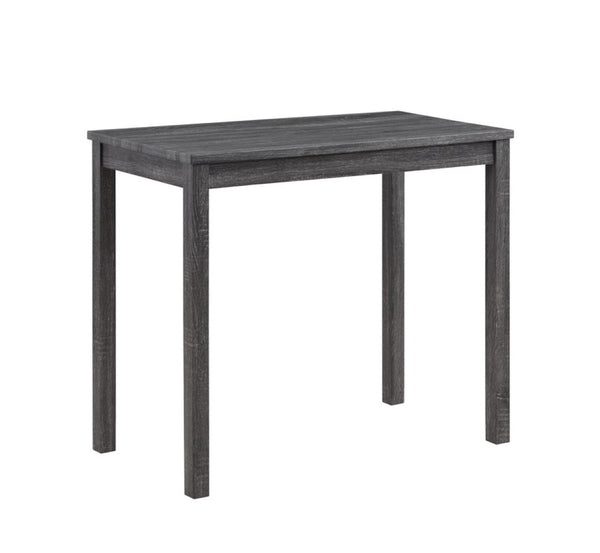 English Elm Lusso Tufted Linen Stool Pub Set Compact Counter Height Table for Kitchen Nooks Gray B2749P413174