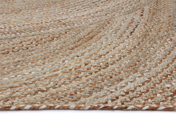 Sunpan Prescott Hand-Braided Rug - Unique Circular Patterns, Eco-Friendly Jute, Artisan-Made Textural Beauty 10' X 14'