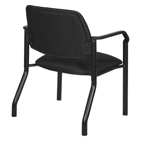 OSP Home Furnishings Big and Tall Guest Chair Heavy Duty Metal Frame with Plush Cushions for Office Use 55052B-231