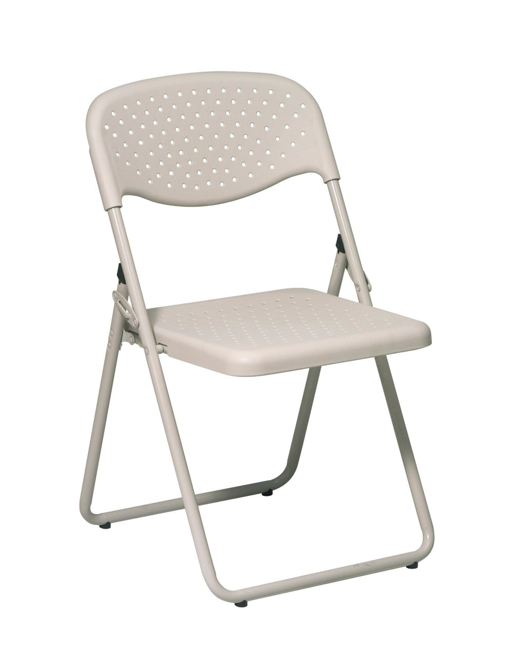 OSP Home Furnishings Folding Chair Ventilated Plastic Seat Stackable Commercial Grade with Lifetime Warranty FC8000NBG-11