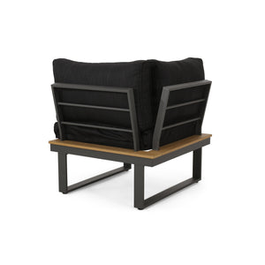 English Elm Christopher Knight Home® - Sterling Stylish Corner And Coffee Table Set – Compact Outdoor Seating With Faux Wood Accents 68939.00FGRY