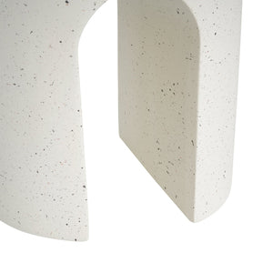 English Elm Outdoor Mgo Accent Table White Terrazzo Stone Look Weather Resistant Patio Side N768P410935W