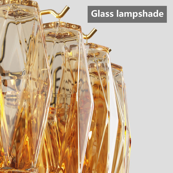 English Elm 37" Gold 14-Light Modern Chandelier with Tiered Smoke Glass Shades, LED-Ready Flush Mount Elegance W1340P332565