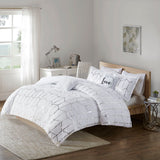 Raina Modern/Contemporary Metallic Printed Comforter Set