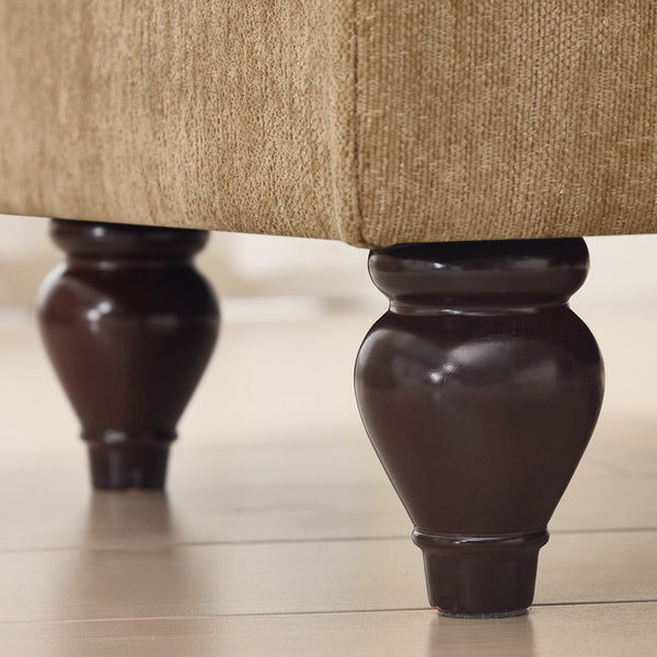 English Elm Elegant Mid Century Two-Seater Sofa Couch With Flared Arms, Removable Skirts & Premium Chenille W3041S00241