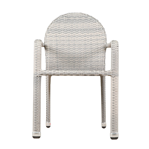 English Elm Christopher Knight Home® - Aurora Aluminum Wicker Dining Armchair Set Of 2 - Stylish, Stackable, Weather-Resistant Comfort N776P610512C