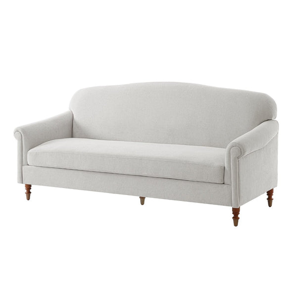 English Elm Modern Chenille Loveseat with Rolled Arms Pocket Spring Cushions and Rubberwood Legs N763P362173R