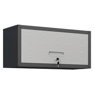 English Elm Heavy Duty Wall Mounted Steel Cabinet Locking Lift Door Garage Workshop Storage Black+ Gray T2398P236483