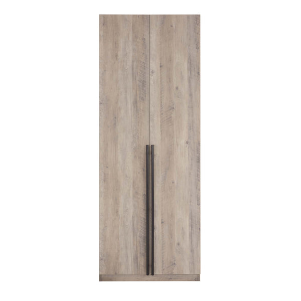 English Elm Lee 32" Rustic Gray Wardrobe Closet – Stylish, Space-Saving Storage With Soft-Close Hinges & Easy Assembly B365S00134