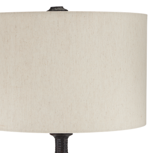 Gallo Bronze Floor Lamp - Chic Contemporary Design with Natural Linen Shade for Elegant Spaces