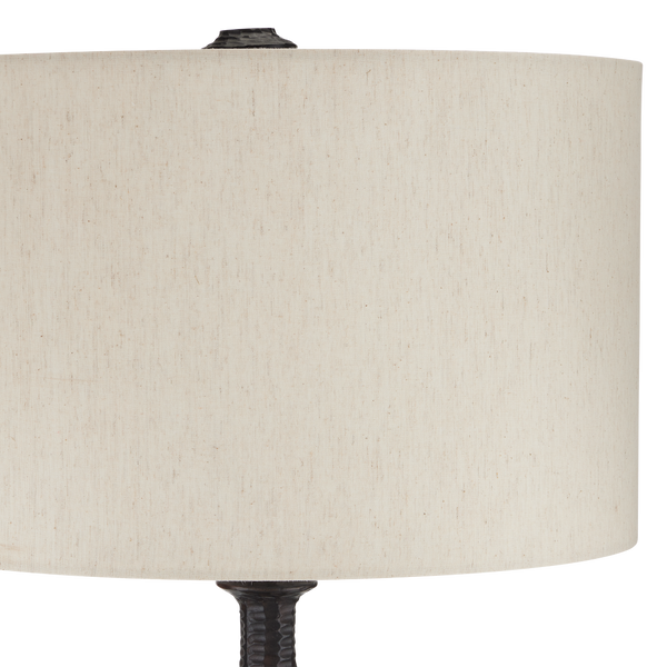 Gallo Bronze Floor Lamp - Chic Contemporary Design with Natural Linen Shade for Elegant Spaces