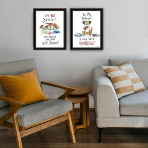 English Elm Trendy Decor 4u Bold Typography Two Piece Black Framed Humorous Wall Art Set B067P256632