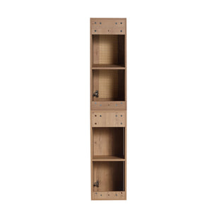 English Elm 12" Bathroom Side Cabinet - Modern Wall-Mounted Design With Soft-Close Doors & Space-Saving Style W999S00340