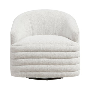 English Elm Contemporary Tufted Back Accent Chair with Reversible Removable Cushion, Solid Wood Legs, Cozy Upholstery Beige 31 L x 30.5 W x 31 H B011P379747