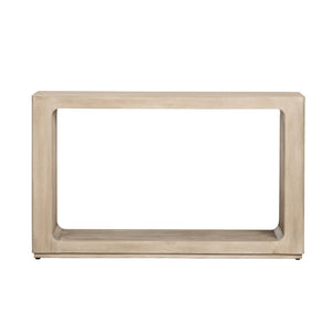 Crestview Collection Coastal Console Table - Stylish Solid Wood Accent With Open Frame, Storage Shelf & Modern Design Cream Solid Wood Cvfnr4832